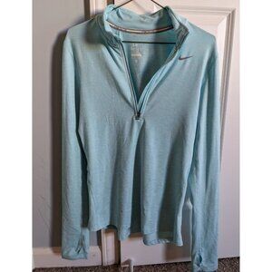 Nike Dri-Fit Women's Running 1/4 Zip Pullover Size XS Extra-Small Light Blue